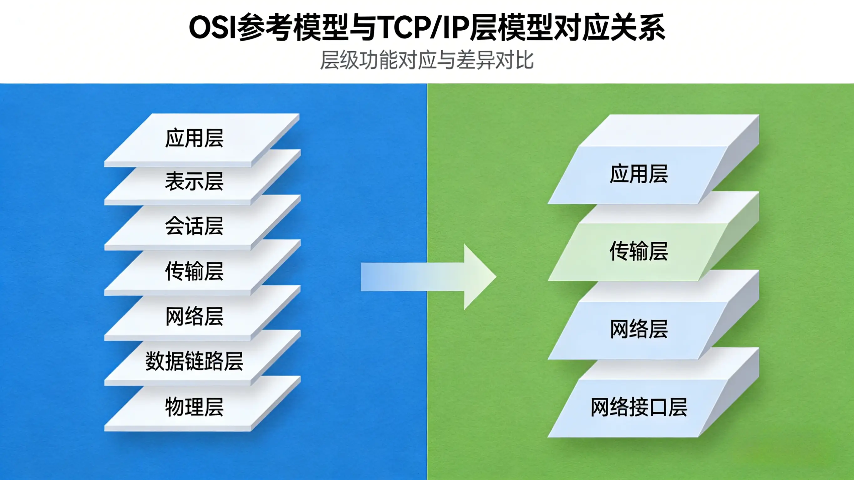 OSI参考模型与TCP/IP五层模型对应关系图 OSI参考模型与TCP/IP五层模型对应关系图